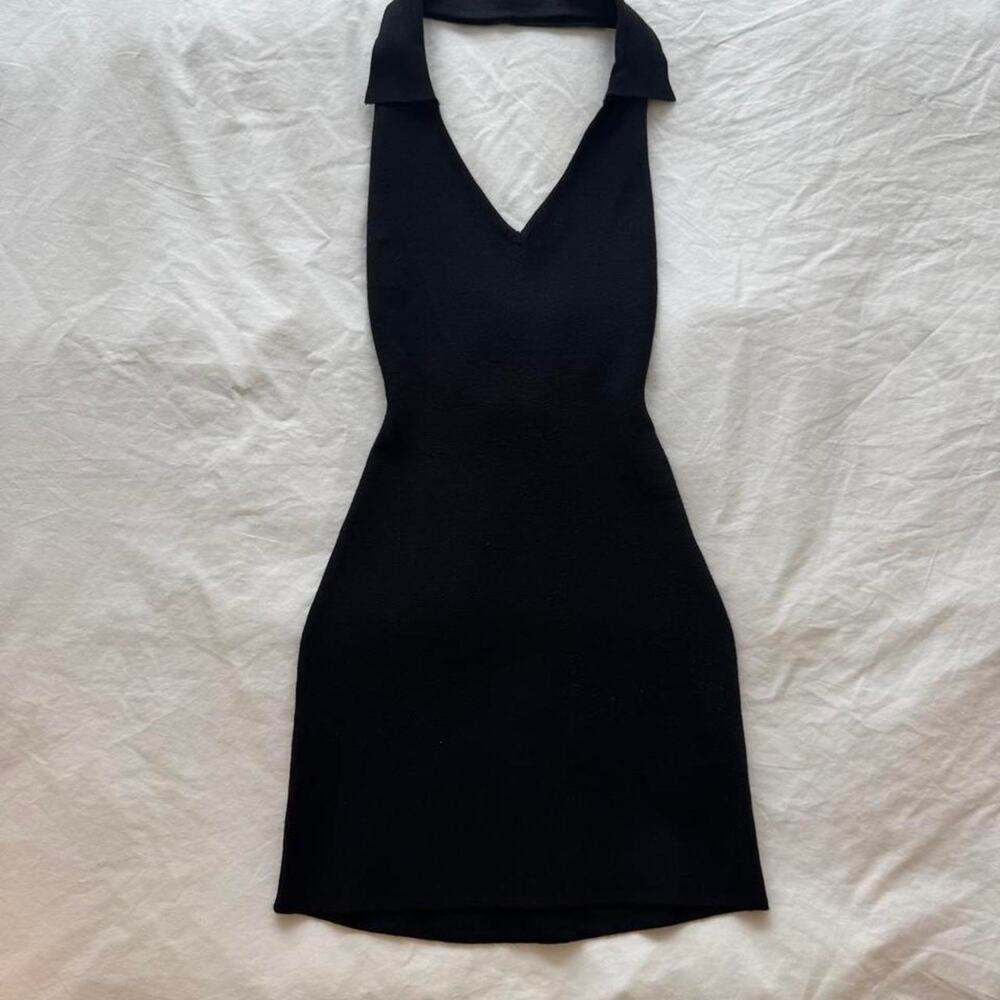 Danielle guizio black mini knit dress
